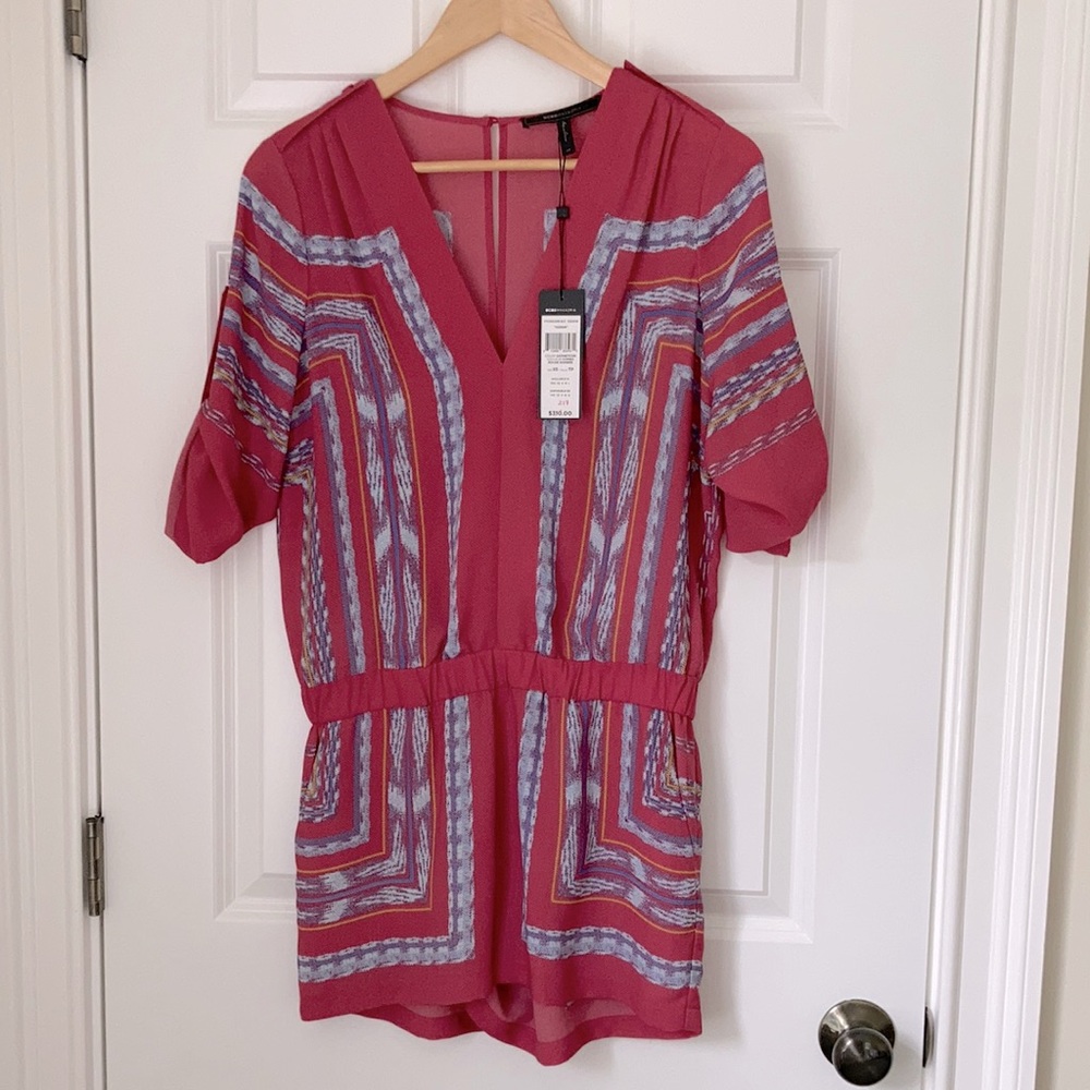 BCBGMAXAZRIA Pink Romper, size XS